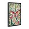 Stupell Industries Butterfly over Abstract Flowers Floating Frame Design by The Dutch Lady